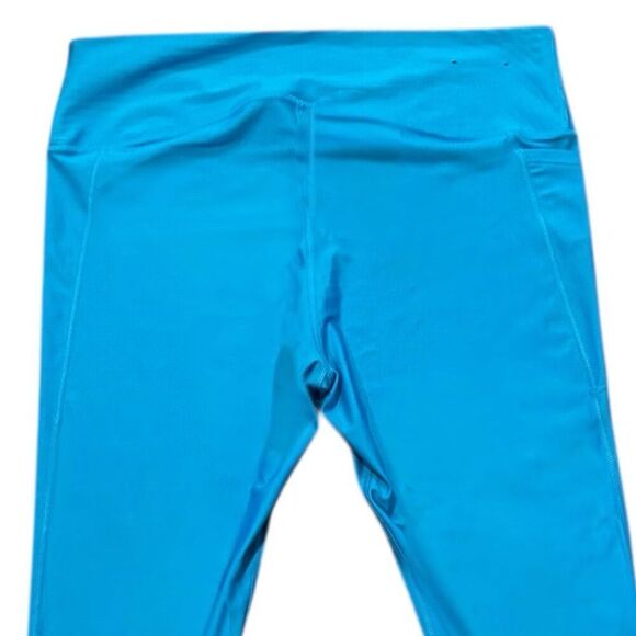 Under Armour UA Blue HeatGear High No-Slip Waistband Ankle Leggings Size XXL - Picture 8 of 11